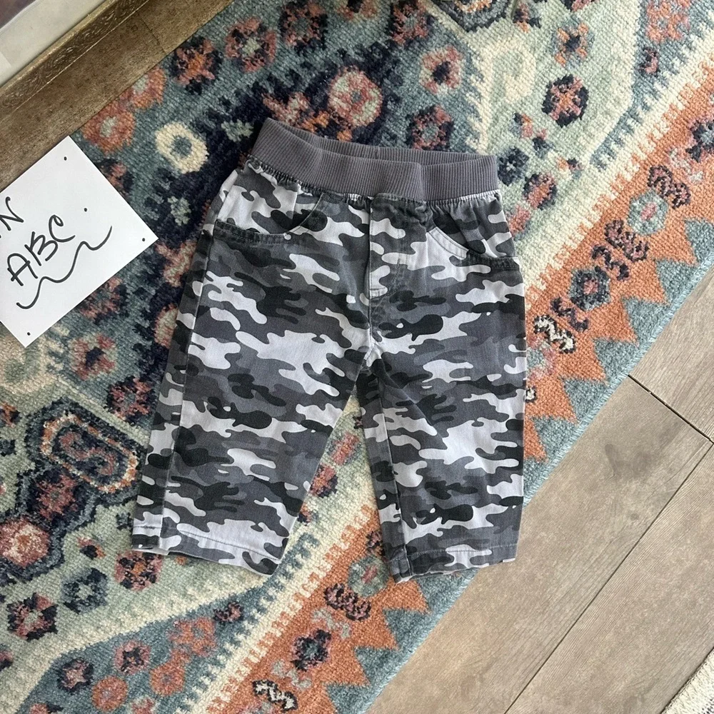 Y2K Garanimals Gray Camouflage Pants Like New Size 12 Months Baby Boy